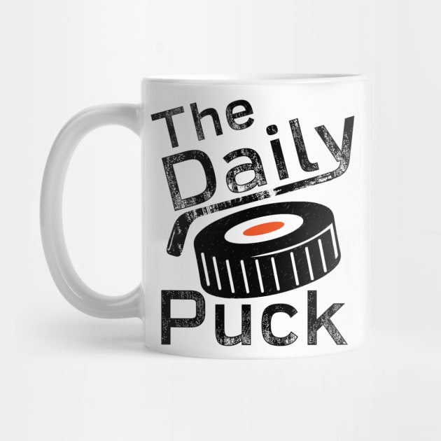 Black Text / Orange Puck by thedailypuck